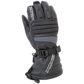 Katahdin Torque Mens Leather Snow Gloves Black/Gray 4XL