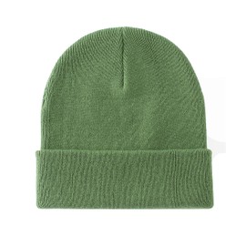 Home Prefer Toddler Boys Kids Beanie Cotton Knit Hat Warm Winter Beanie Skull Cap (3-7 Years, Green)