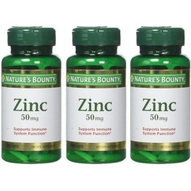 Nature’s Bounty Pack of 3  Nature's Bounty Zinc 50 mg Caplets 100 ea (300 Total) ExpIRES 02-2029
