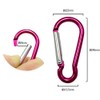 Merrowstore Carabiner, Aluminum, 10 Pieces, Gourd Shape, Length 1.8 inches