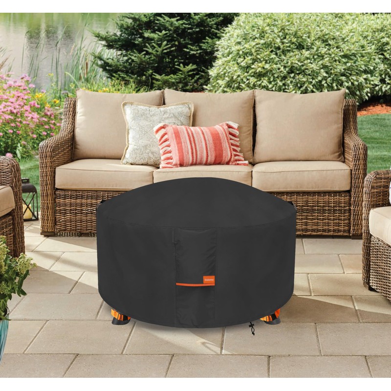 Fire Pit Cover,Outdoor Heavy Duty 600D 100% Waterproof Fire Pit
