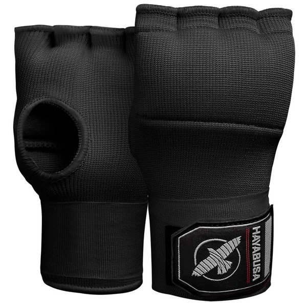 Hayabusa Quick Gel Boxing Hand Wrap Gloves - Black, Medium