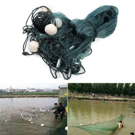 Fishing Drag Net Beach Seine Net 2x10M/6.5x33FT Cast Net/Fishing Nets Nylon Seine Hand Made 2cm/0.8" Mesh Holes,Fishing Cast Monofilament Nets Seine Fish Netting for Fishing Boat,Fisherman, Creek Lake