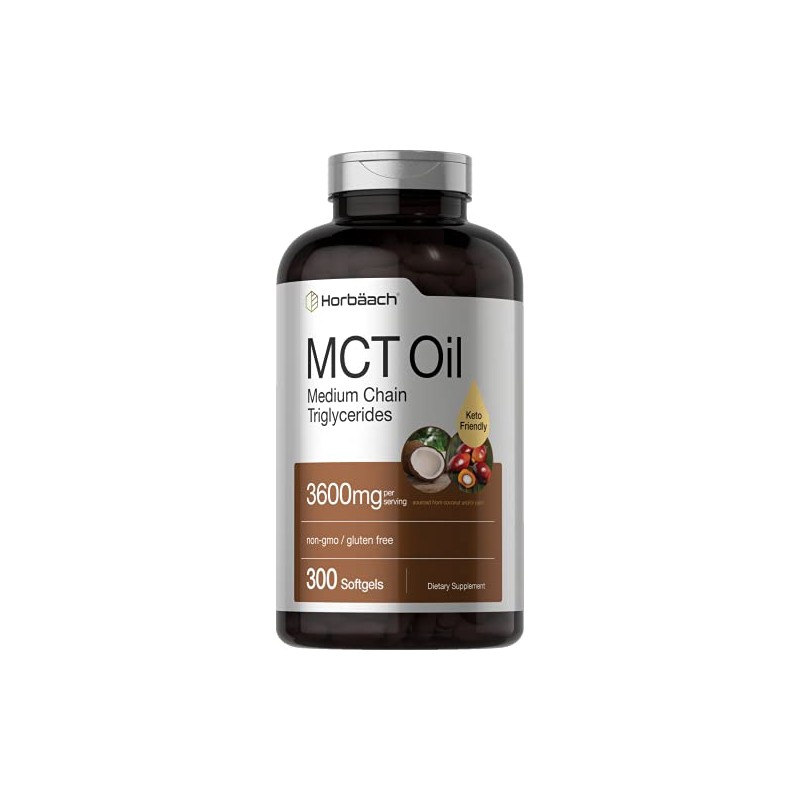 Cpsulas de aceite Keto MCT 3600 mg 300 cpsulas blandas
