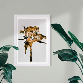 Wynwood Studio Typography Framed Wall Art Prints 'Growing Strong' Motivational Quotes and Sayings Home Décor, 13" x 19", Yellow, White