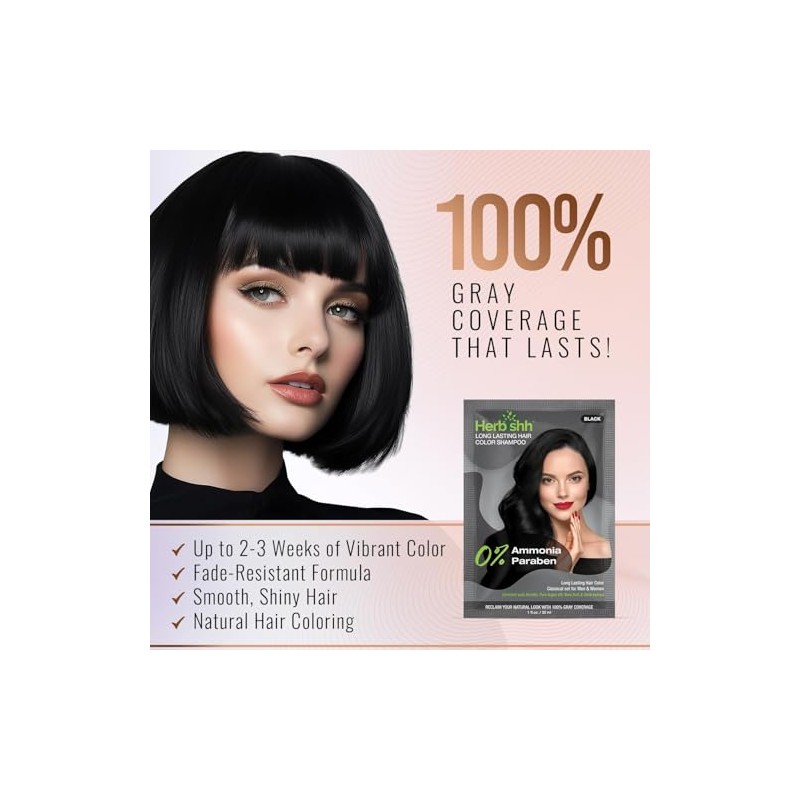 Herbishh Travel Pack Champú de tinte para el cabello en