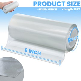 Tikfoam Waterproof Repair Tape for Fabric, Awning, RV Roof, Underbelly, Tarp, Tent, Sail and Boat Cover Outdoor Repair Patch, Heavy Duty, Clear, 6 Inch x 10FT