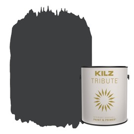 KILZ TRIBUTE Paint & Primer, Interior, Eggshell, Deep Onyx, 1 Gallon