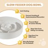 Havniva Ceramic 1.2 Cup Raised Slow Feeder Dog Bowl Set,