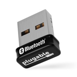 Plugable USB Bluetooth Adapter for PC - Connect Up to 7 Devices, Headphones, Speakers, Keyboard, Mouse, Printer, Enhanced Range & Audio, Compatible with Windows 11, 10, and 8