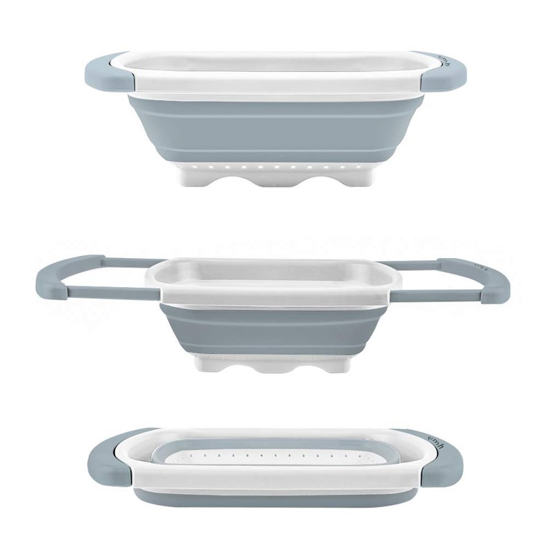 Qimh Collapsible Colander | Over The Sink Silicone Kitchen Strainers