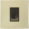 Azeeda 40cm x 40cm 'Mystical Black Cat Card' Canvas Cushion
