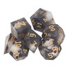 Polyhedral Dice Set Role Playing Epoxy Resin Transparent Skull Dice