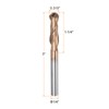 sourcing map 4 Pcs Ball Nose End Mill 2 Flute