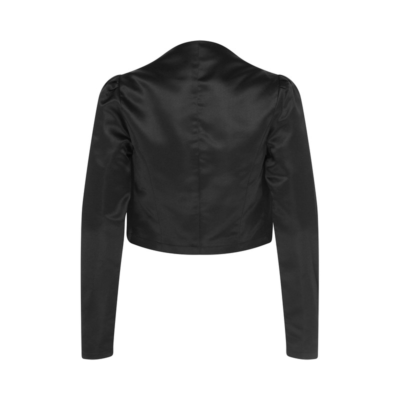 Bolerose formal satin long sleeve Bolero jacket - Black ,