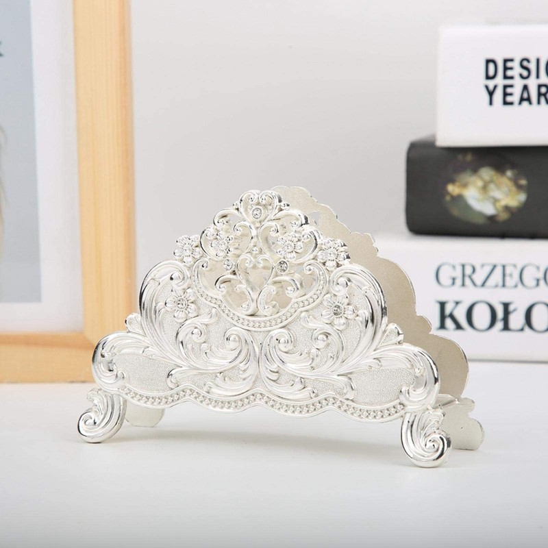 Agatige Silver Napkin Holder, Stainless Steel Craft Table Tissue Small