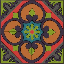 Images d'Orient COA-994116 Sejjadeh Boho Coaster, Plastic