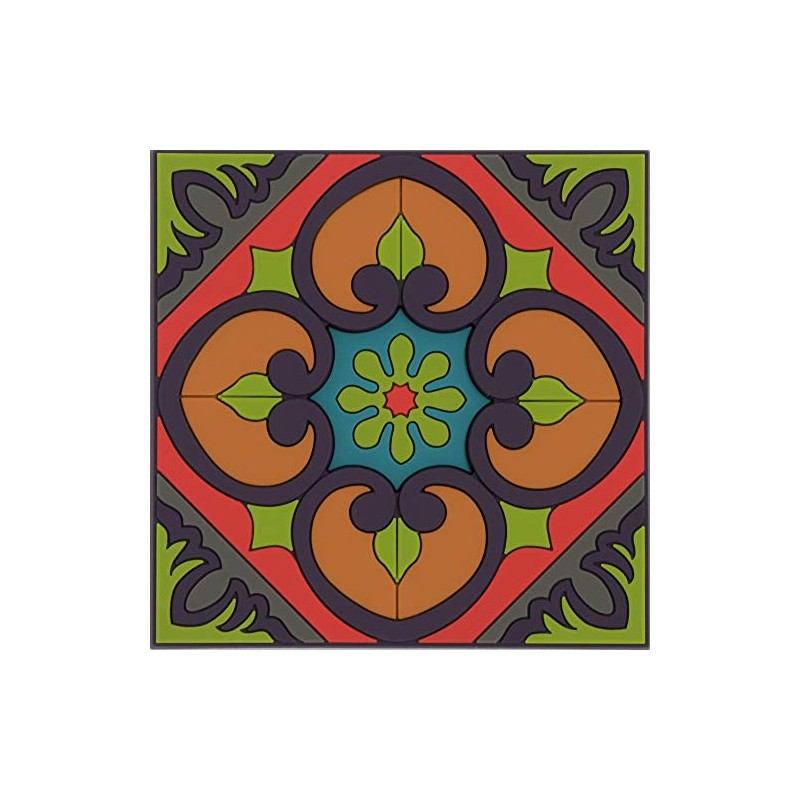 Images d'Orient COA-994116 Sejjadeh Boho Coaster, Plastic