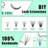 Bodermincer Lash Extension 240pcs D Curl 20D Cluster Individual Cluster