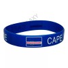 Cape Verde Bracelet / Cape Verde Flag Silicone Rubber Bracelet