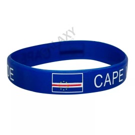 Cape Verde Bracelet  / Cape Verde Flag Silicone Rubber Bracelet
