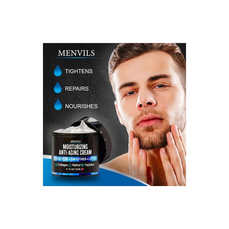 Crema Facial Antienvejecimiento Y Antiarrugas Para Hombres