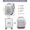 LOVEVOOK Women's Hand Luggage Backpack Large 40L, Light Grey White