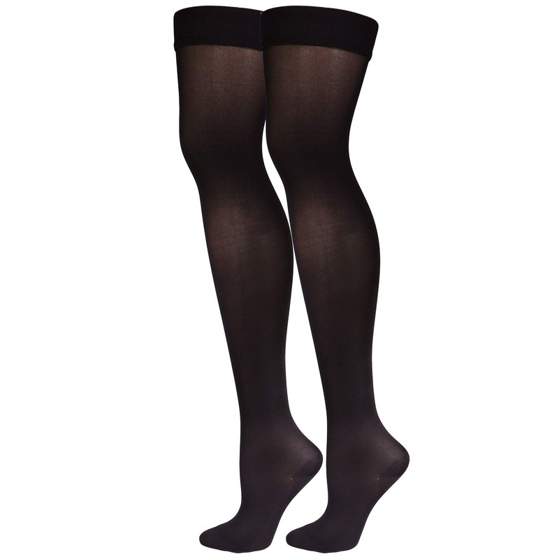 Truform Women's Compression Stockings, 15-20 mmHg, Thigh High Length, Closed