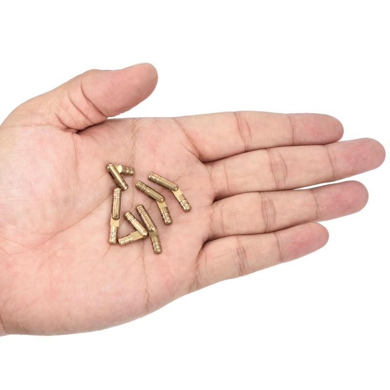 sourcing map 18Pcs Invisible Brass Barrel Hinge, 25x4mm Concealed Hinges,