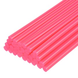 MECCANIXITY 30 Pcs Hot Melt Glue Gun Sticks, 9.8" x 0.3" Hot Glue Sticks Bulk with Most Mini Glue Guns for DIY Art Projects and Quick Home Repairs,Rose Red