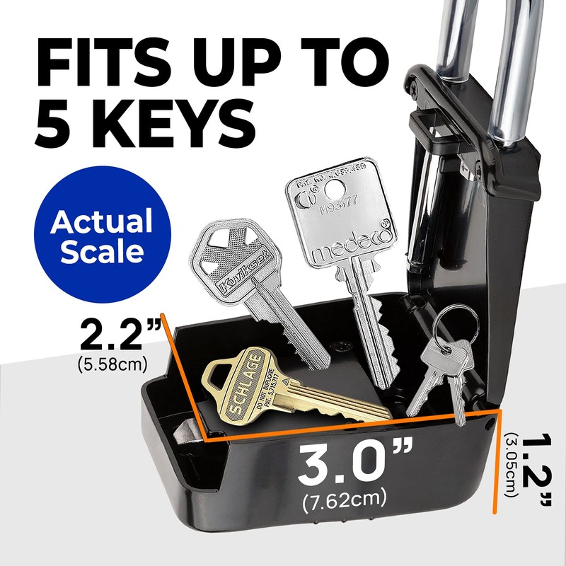 Lion Locks 1500 Key Lock Box with Code, Lockbox for