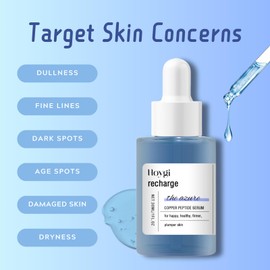 Copper Peptide Serum for Face, Anti-Aging Peptide Serum with Copper Peptides, Hyaluronic Acid, & Wrinkle Reduction, Peptide Face Serum for Fine Lines, Repairs Premature & Damaged Skin – 30ml