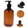 LABRIMP 2pcs Brown Lotion Pump Bottles for Liquid Soap Shampoo