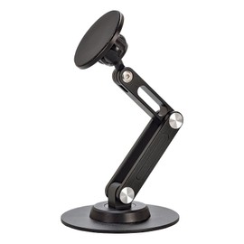 Etsumi VE-2414 Smartphone Stand, Compatible with MagSafe, DX Type with Wide Range of Motion [Metal Seal Included for Models and Cases Not Compatible with MagSafe] Black