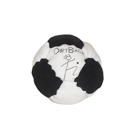 DirtBag 14 Panel Footbag Hacky Sack, Flying Clipper Original Design, Sand Filled, Hand Stitched - Black/White.