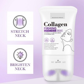 Straffende Creme Für Den Hals, Collagen Neck Firming Cream, Straffende Anti-Aging Halscreme, 110ml Roller Halscreme, Doppelkinn Reduzierende Creme, Macht Die Halshaut Glatt Und Jugendlich