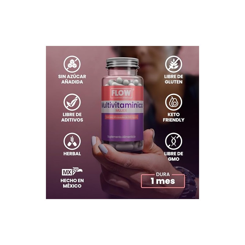 Vitaminas para Mujer - 90 Cápsulas de 500 mg -