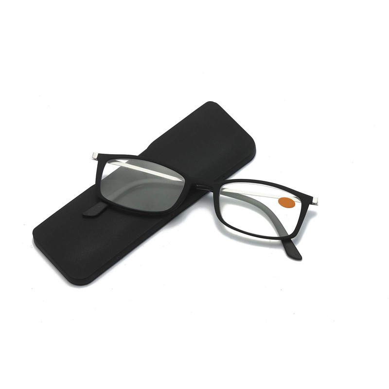 KoKoBin Gafas de lectura ultradelgadas antiazules, gafas antirreflejos (negro, 2.75)