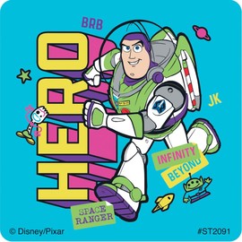 SmileMakers Toy Story Neon Stickers, 2.5 Inches, 100 Count, 5 Assorted Designs, Multicolor