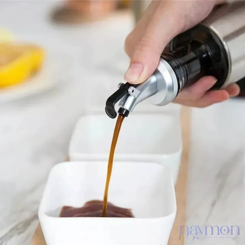 Naymon Botella Dispensador Aceite Vinagre Rociador Acero Inoxidable
