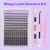 GGOKOK Lash Clusters Kit Wispy Lash Extension Kit 8-16mm Cluster