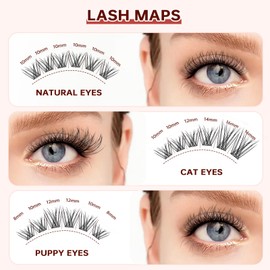 JOLIETIFY Lash Extension Kit, Natural Style, Faux Mink 8–16mm Cluster Lashes, Delicate Wispy Look, Lightweight & Fluffy, Individual Lashes with Waterproof Bond & Seal, Tweezers & Remover,Easy to Apply