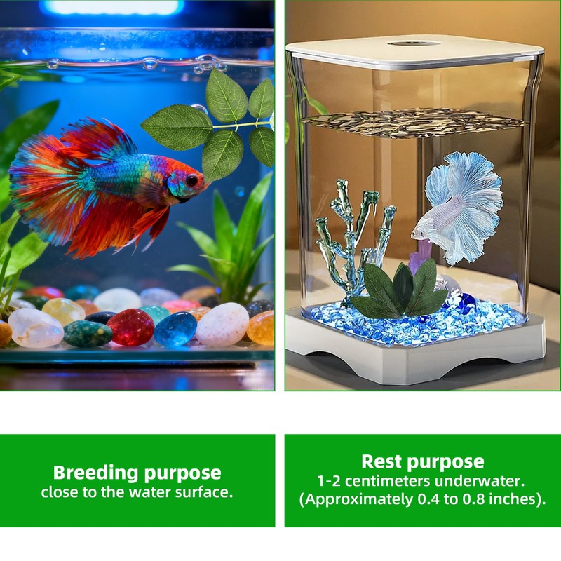 CllyCnny Betta Fish Plant Hammock - Aquarium Floating Leaf Decor