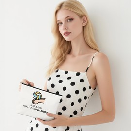 Volleyball Gifts for Women - Volleyball Player Gifts Volleyballs Makeup Bag Birthday Christmas Mothers Day Gift for Women Her Cosmetic Bag Travel Toiletry Bags Makeup Pouch Volleyballs Accessories