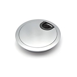 80mm Computer Metal Grommet Desk Table Cable Tidy Wire Cover Aluminium