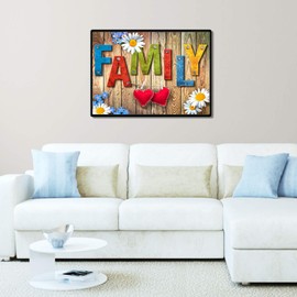 VETPW 5D DIY Diamond Painting Set, Painting by Numbers, Letter, Flower, DIY Full Diamond Pasted Painting Rhinestone Embroidery Cross Stitch Art Craft Diamond for Home Wall Wall Decoration (30 x 40 cm)