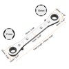 sourcing map Double Box End Reversible Ratcheting Wrench 11mm x
