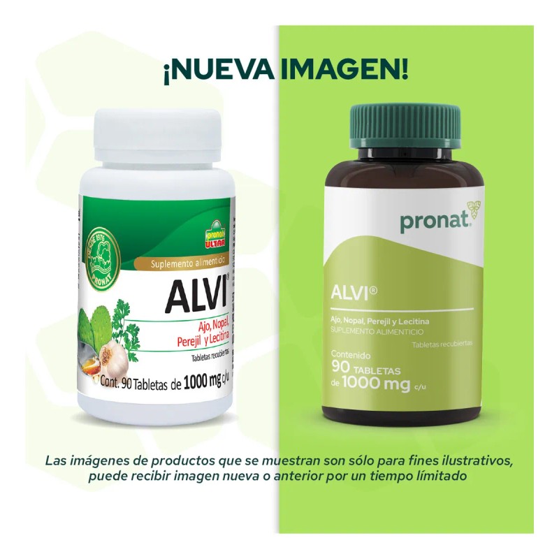 Alvi Ajo Nopal Perejil Tabs Recubiertas Pronat Sabor