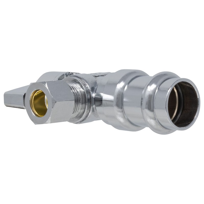 1/4 Turn Angle Stop Valve, 1/2" Press x 3/8" OD