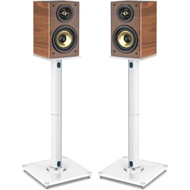 Rfiver Upgraded 45° Swivel Speaker Stands Pair for Surround Sound, Heavy Duty 28 Inch Bookshelf Speaker Stand Each Holds 44lbs Large Speaker, Floor Speaker Stand Built-in Cable Management, 1 Pair